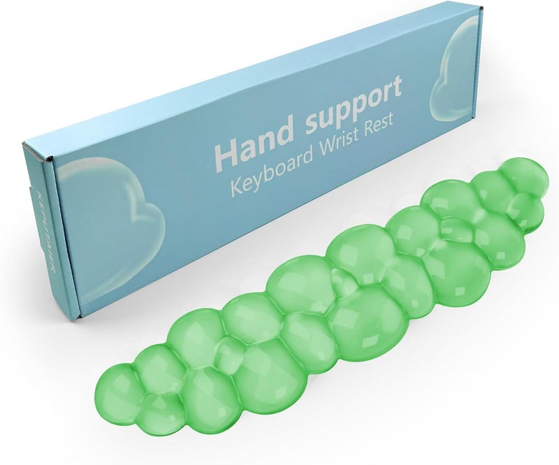KEPUTAIER Gel Cloud Keyboard Wrist Rest, Cute Wrist Support and Arm Support Keyboard Rest for Keyboard Typing Pain Relief，Suitable for Office/Computer/Laptop/Gaming（Keyboard Wrist Rest Green） - Image 1